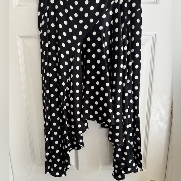 Caroline Constas Flounce Skirt, Polka Dot, Ruffles, Black, Large, Silk - Picture 5 of 7